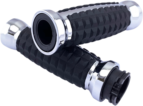 Grips - Grenade - Chrome - Lutzka's Garage