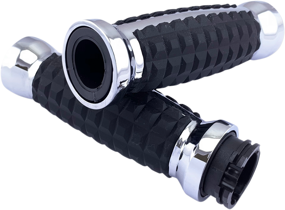 Grips - Grenade - Chrome - Lutzka's Garage