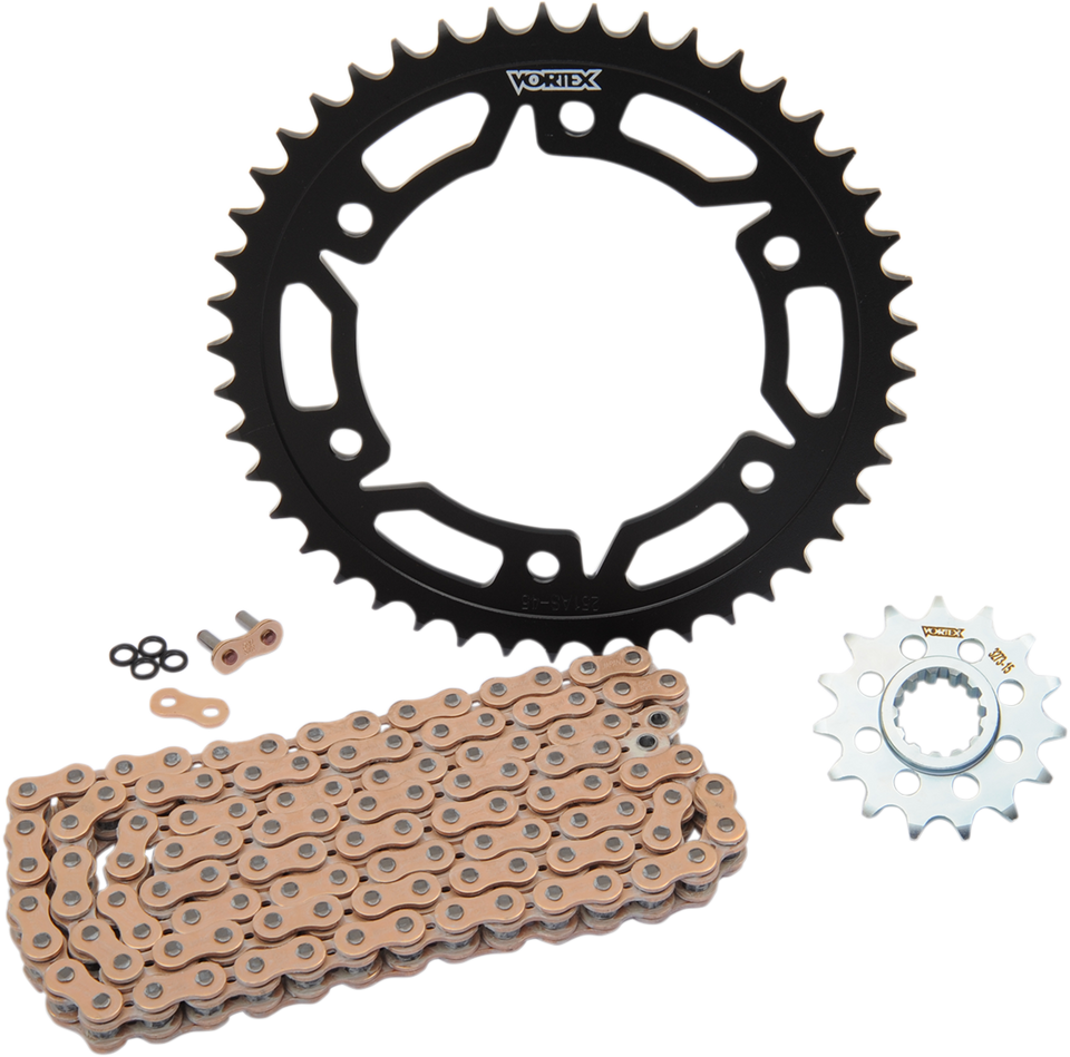 Steel Chain Kit - Gold - Honda - CBR 600RR - 03-06 - Lutzka's Garage