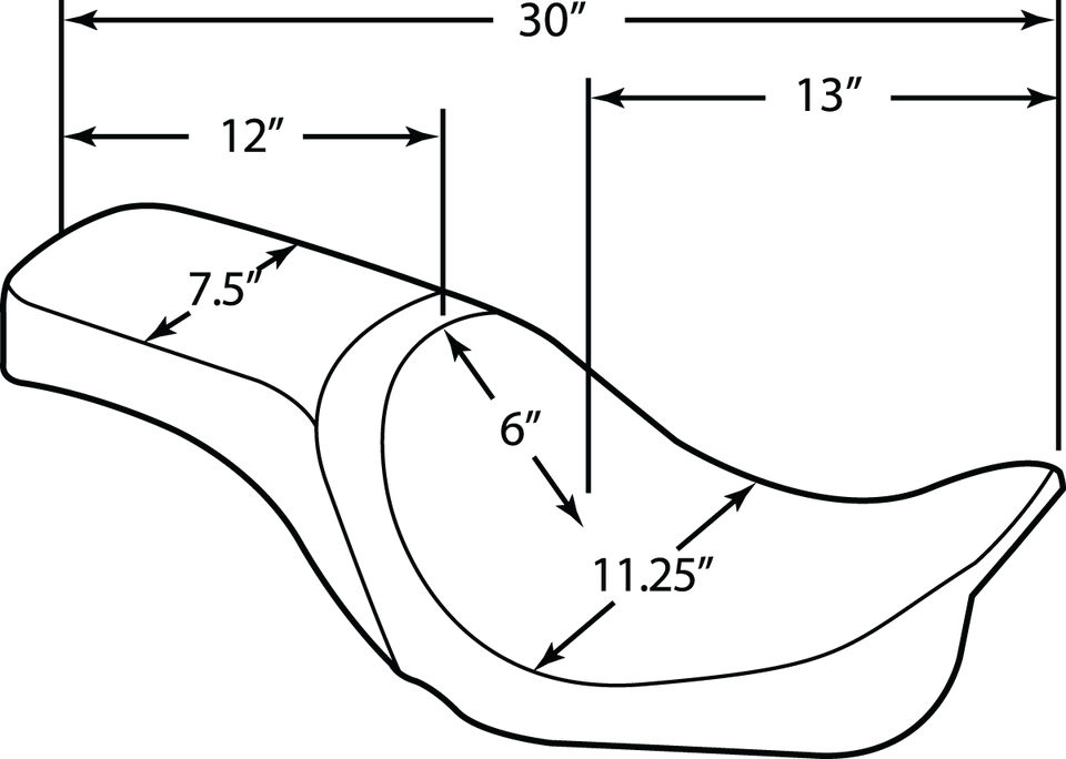 Predator Seat - Flame Stitched - Dyna 06-17