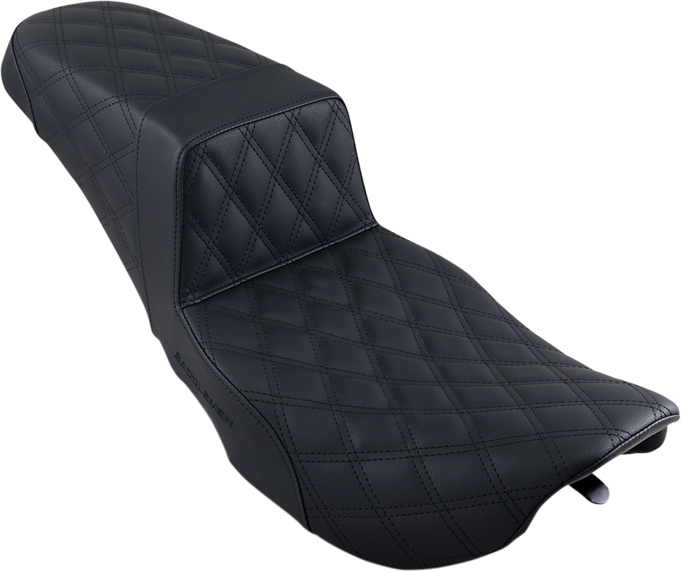 Step Up Seat - Lattice Stitched - Black - FLHR/FLHX - Lutzka's Garage