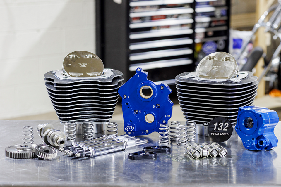 132" Power Package Engine Performance Kit - Gear Drive - Water Cooled - Highlighted Fins - M8