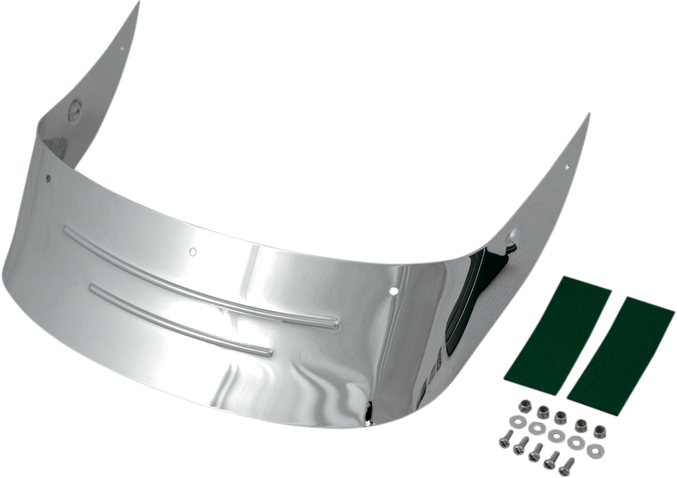 Rear Fender Skirt - Chrome - Embossed - Lutzka's Garage