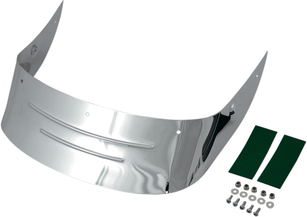 Rear Fender Skirt - Chrome - Embossed - Lutzka's Garage