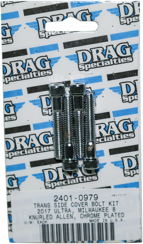 Bolt Kit M8 Transmission Side Knurled All Chrome