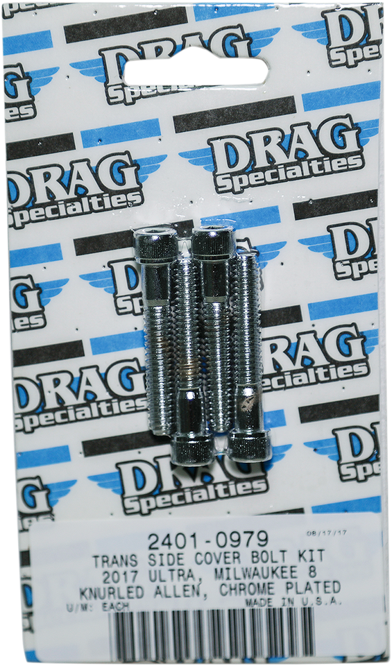 Bolt Kit M8 Transmission Side Knurled All Chrome