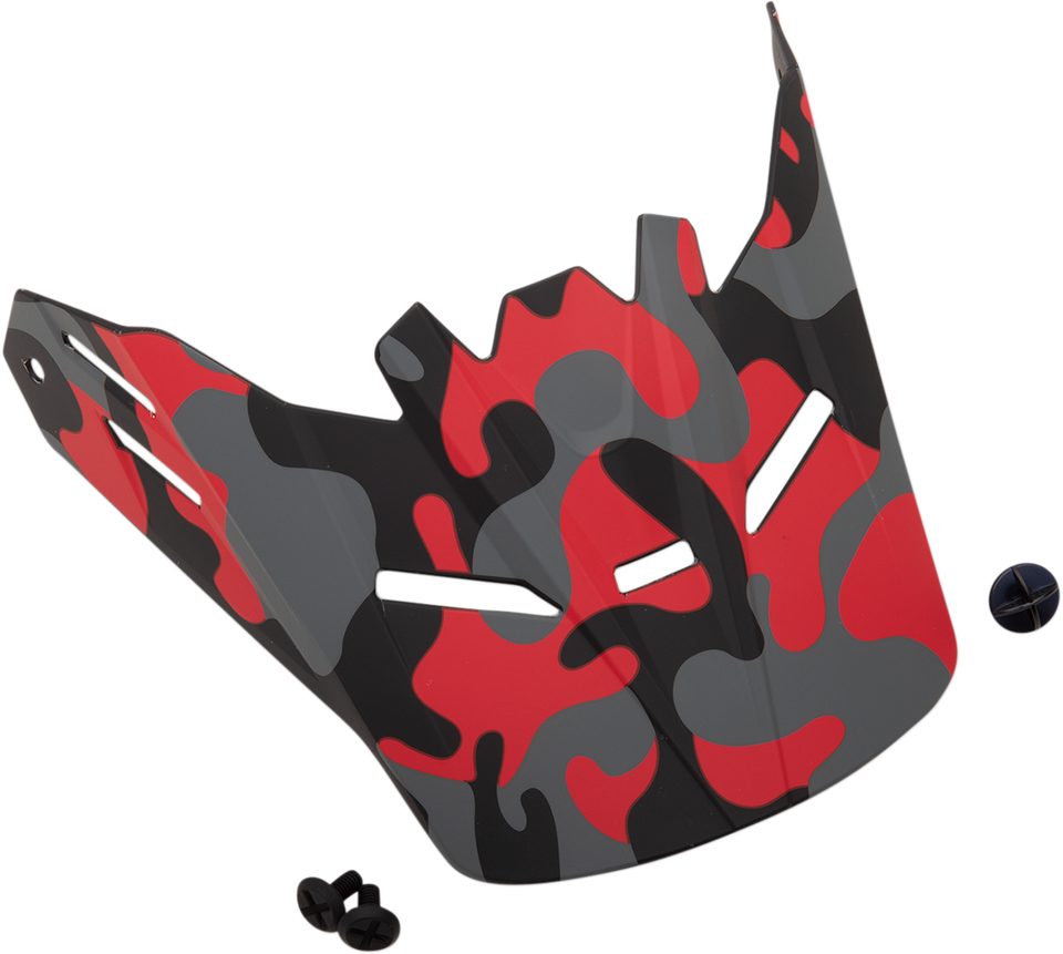 Youth Rise Visor Kit - Camo - Red - Lutzka's Garage