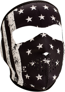Full-Face Mask - Black/White Flag - Lutzka's Garage