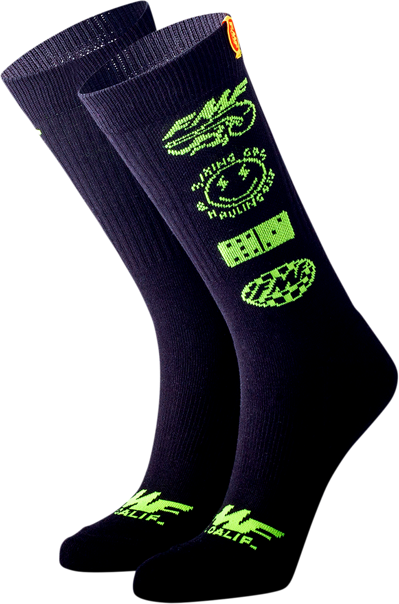 Stacked Socks - Black - One Size - Lutzka's Garage