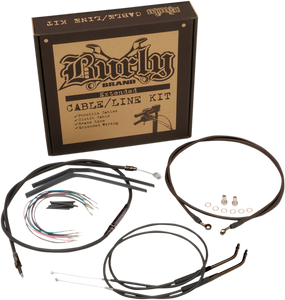 Cable Kit - Jail Bar - 12" Handlebars - Black Vinyl - Lutzka's Garage