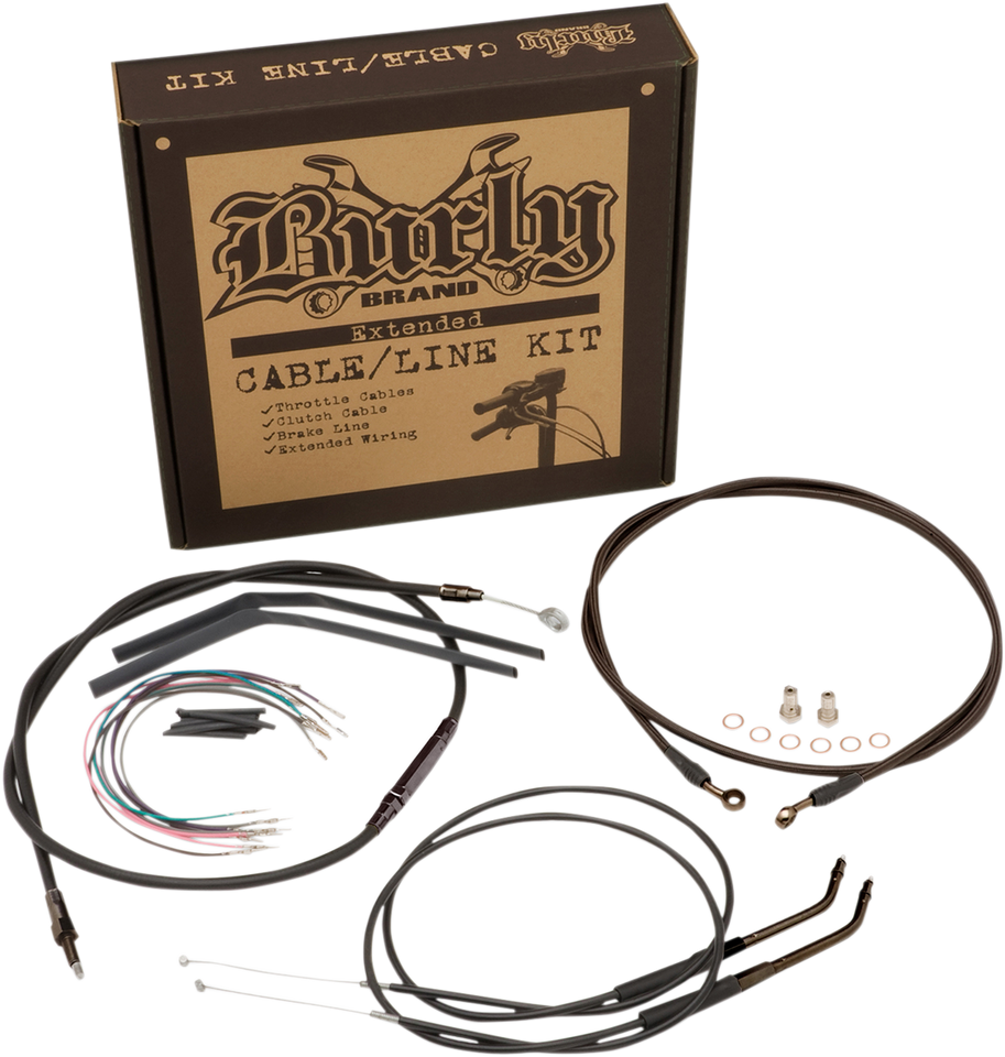 Cable Kit - Jail Bar - 12" Handlebars - Black Vinyl - Lutzka's Garage
