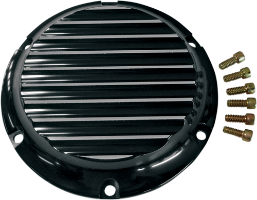 Derby Cover - Black/Silver - Finned - Lutzka's Garage