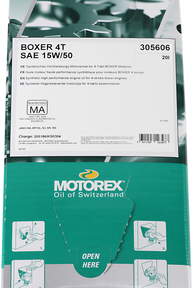 4T Boxer Oil - 15W-50 - 20 L Dispenser Box