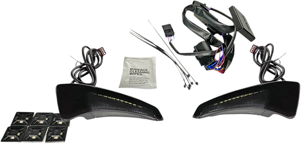 Sequential Tour Pak Seat Back Rest LED Lights - Black/Smoke - FLH - Lutzka's Garage