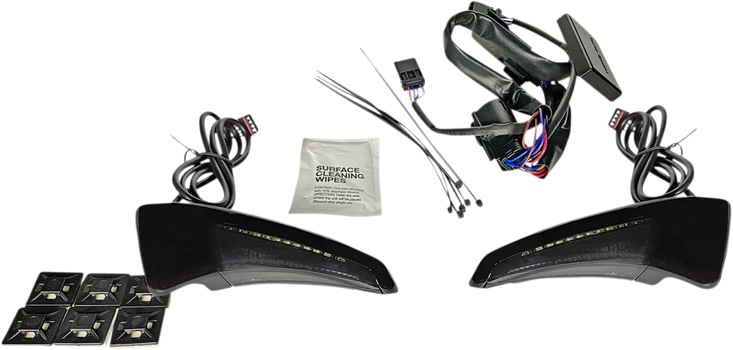 Sequential Tour Pak Seat Back Rest LED Lights - Black/Smoke - FLH - Lutzka's Garage