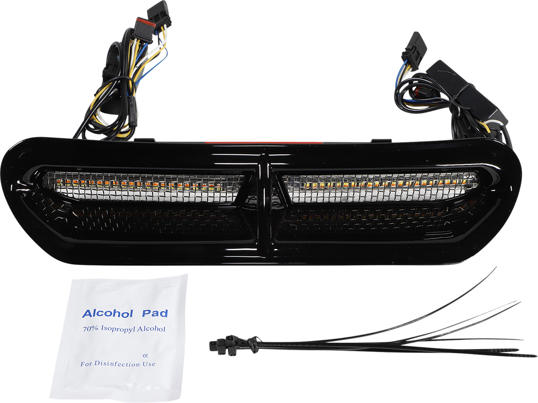 LED Vent Insert - Amber/White - Black w/ Stainless Mesh - Lutzka's Garage