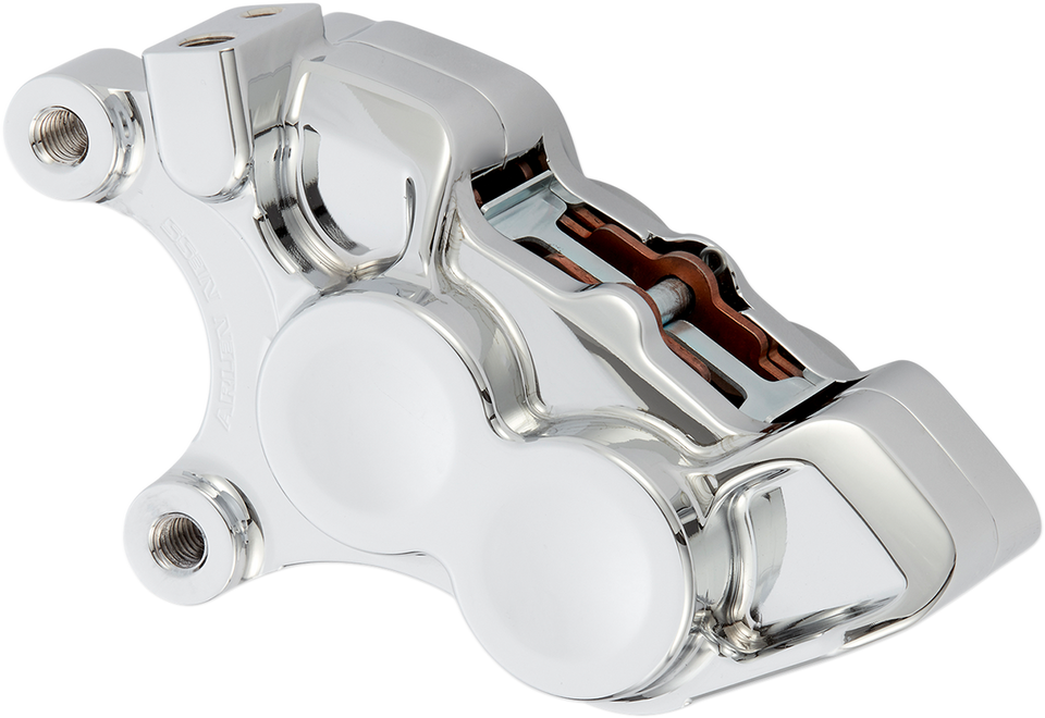 4-Piston Caliper - Left - 11.8" - Chrome - Lutzka's Garage