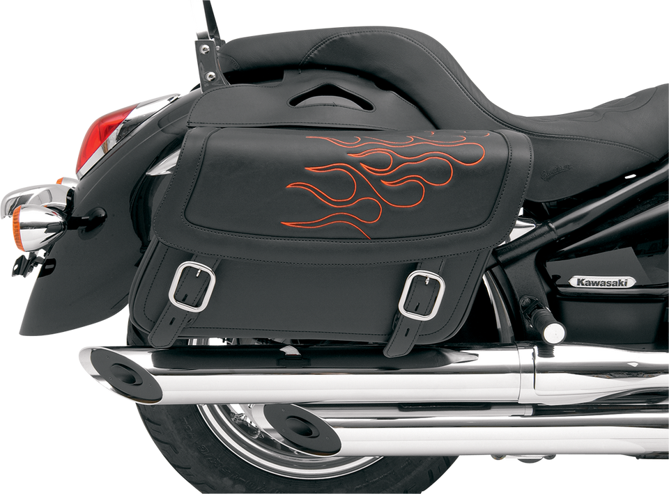 Flame Saddlebag - Orange - Medium - Lutzka's Garage