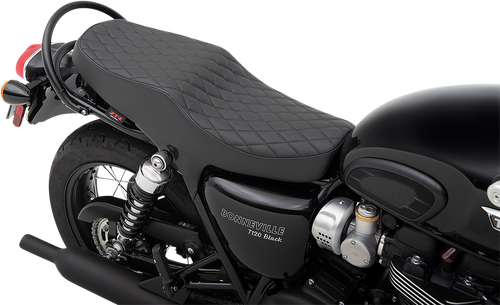 Retro Seat - Diamond - Vinyl - Black - Lutzka's Garage