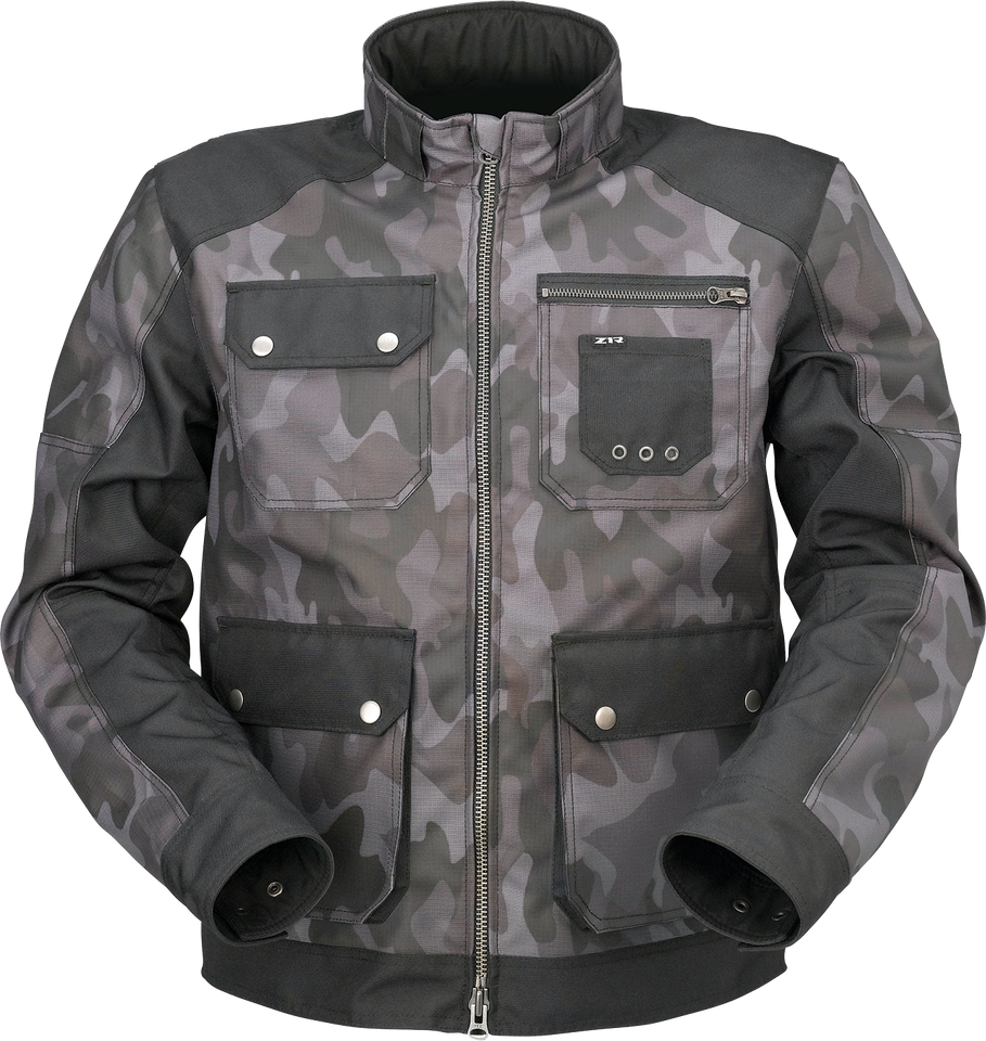 Camo Jacket - Gray/Black - Small - Lutzka's Garage
