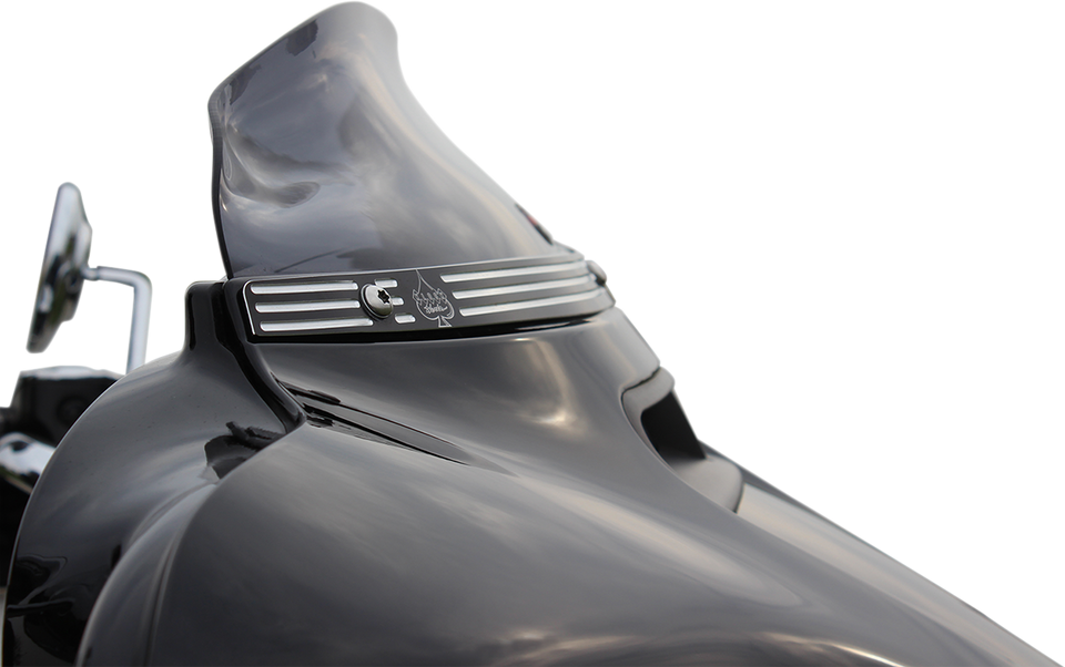 Windshield - 4" - Dark Smoke - FLH 14+ - Lutzka's Garage