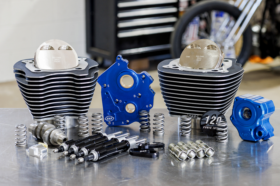 129" Power Package Engine Performance Kit - Chain Drive - Oil Cooled - Highlighted Fins - M8