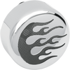 Horn Cover - Chrome with Black Flame - Lutzka's Garage