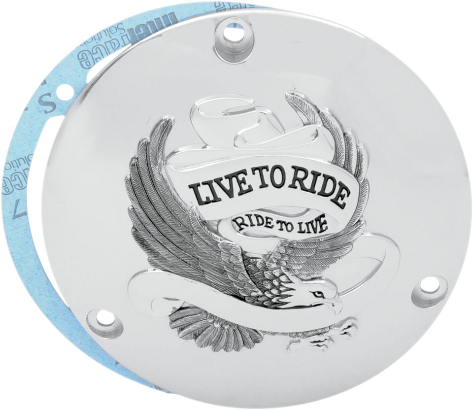 3 Hole Chrome Live to Ride Derby Cover