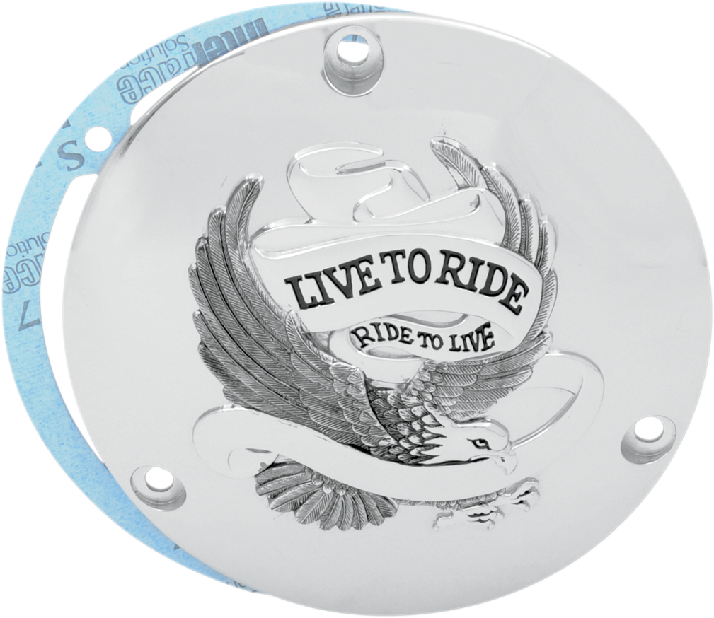 3 Hole Chrome Live to Ride Derby Cover