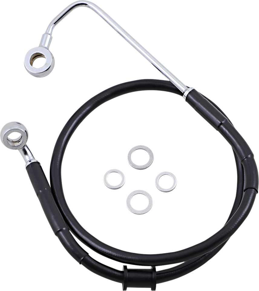Brake Line - Softail 15-17 - Black - Lutzka's Garage