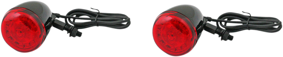 ProBEAM® Universal Turn Signals - Gloss Black/Red - Lutzka's Garage