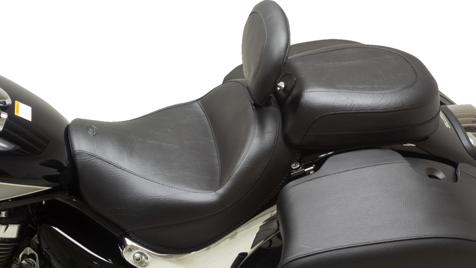 Recessed Wide Touring Seat - Passenger - Black w/o Studs - C90T 15-19