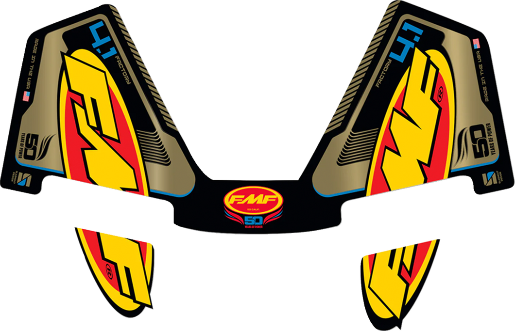 Exhaust Replacement Decal - RCT Wrap - 50th Gold - Factory 4.1