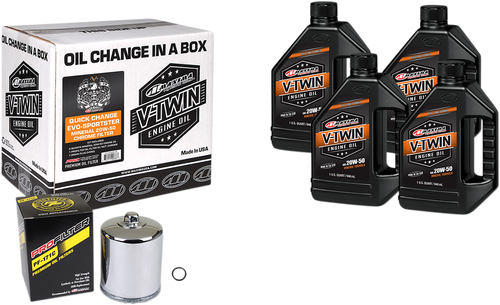 Evo/XL KIT Quick Oil Change Kit - Chrome Filter