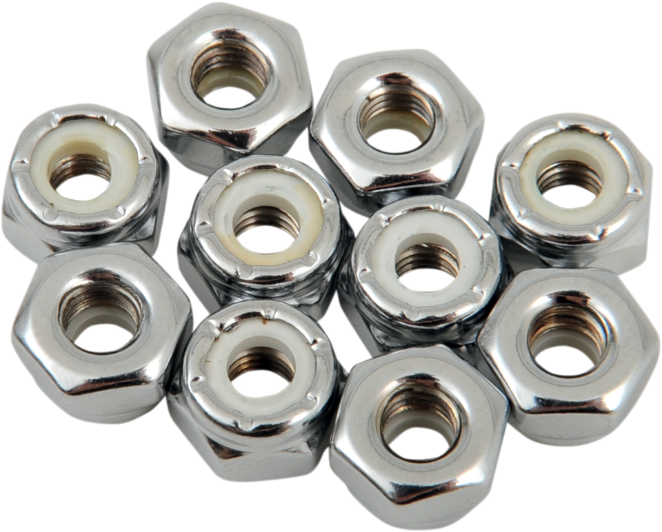 10-32 Chrome Nylon Nut