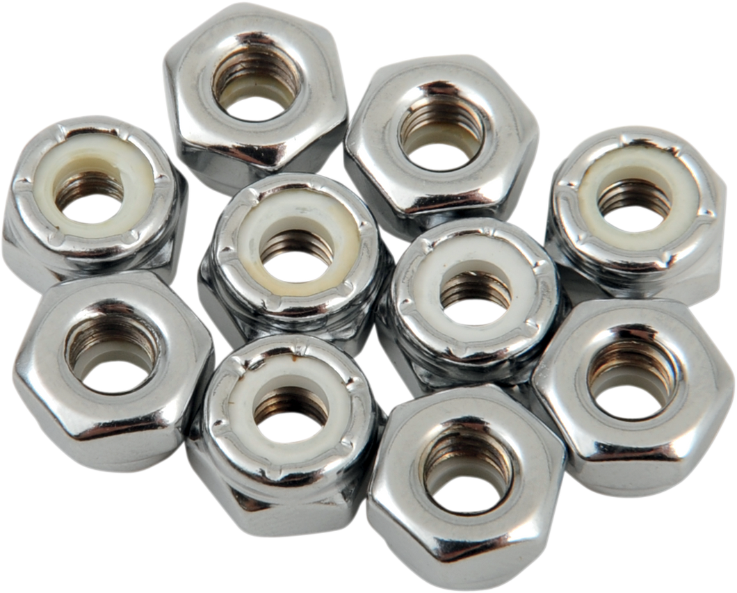 10-32 Chrome Nylon Nut