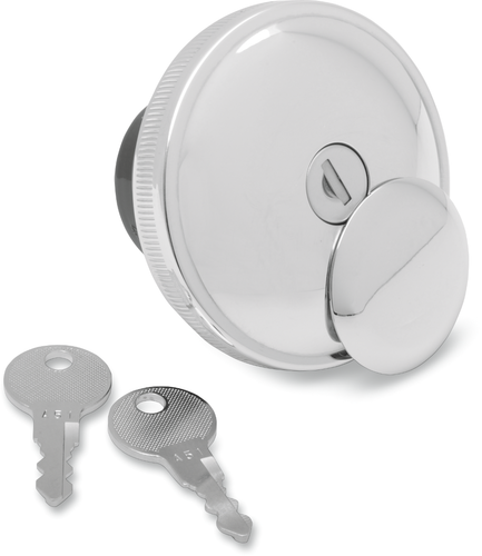 Vented Locking Gas Cap - Chrome - Lutzka's Garage