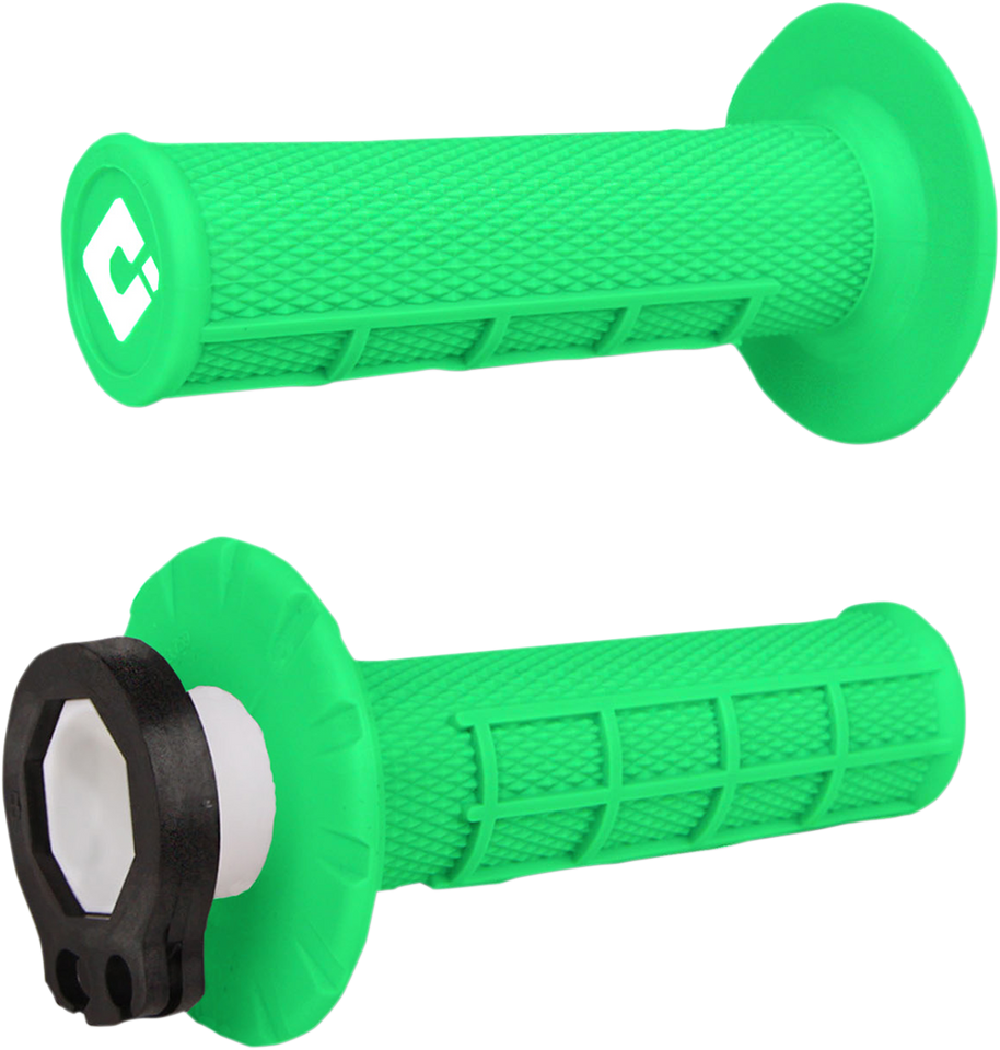 Grips - MX - Half Waffle - Fluorescent Green