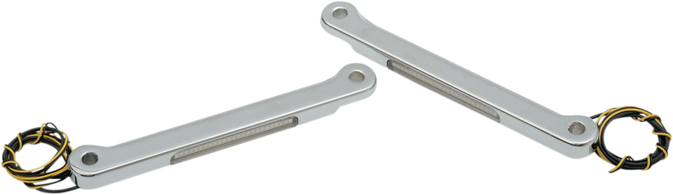 LED Front Signal Light - FLHR - Chrome/Clear - Lutzka's Garage