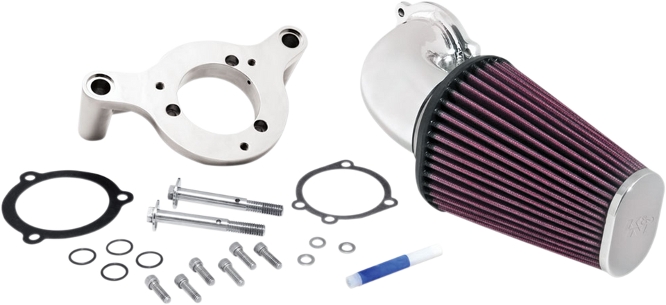 Aircharger® Intake System with Mandrel-Bent Aluminum Intake Tube Kit - Bright Chrome