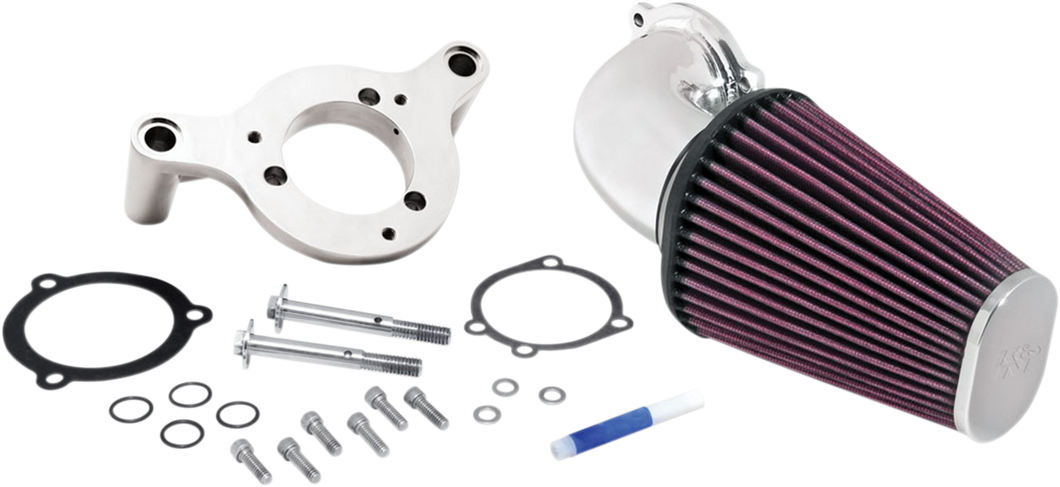 Aircharger® Intake System with Mandrel-Bent Aluminum Intake Tube Kit - Bright Chrome