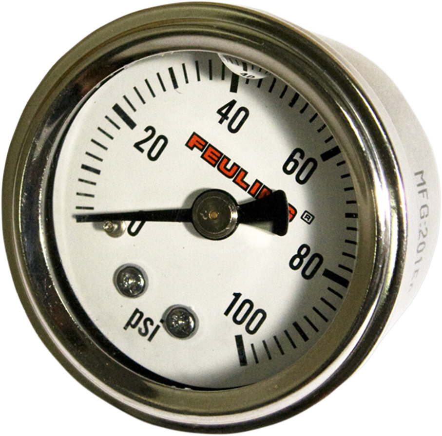 Oil Pressure Gauge - Back Port - White Face - Lutzka's Garage