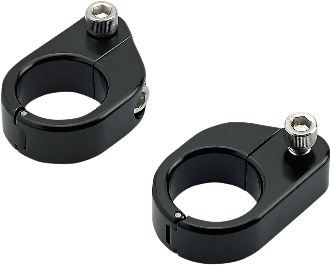 O/S Speed Clamps - Black Electroplated - Straight - Lutzka's Garage