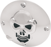 Skull Derby Cover - Chrome - 4 Hole - Lutzka's Garage