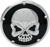 Derby Cover - Chrome/Black - Skull - Lutzka's Garage