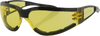 Shield II Sunglasses - Gloss Black - Yellow - Lutzka's Garage