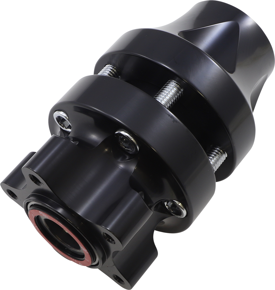 Hub - Single Disc - Front - Black - 08+ FLT - Lutzka's Garage