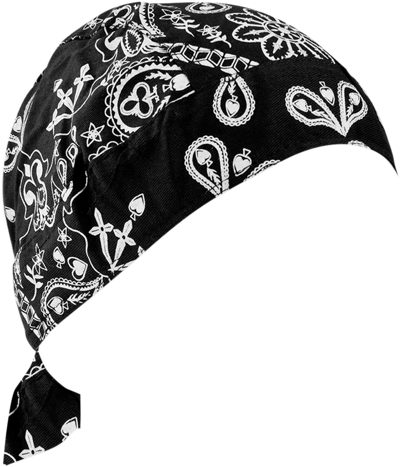 Road Hog Flydanna® Headwrap - Black Paisley - Lutzka's Garage