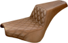 Step Up Seat - Drivers Lattice Stitched - Brown - Lutzka's Garage