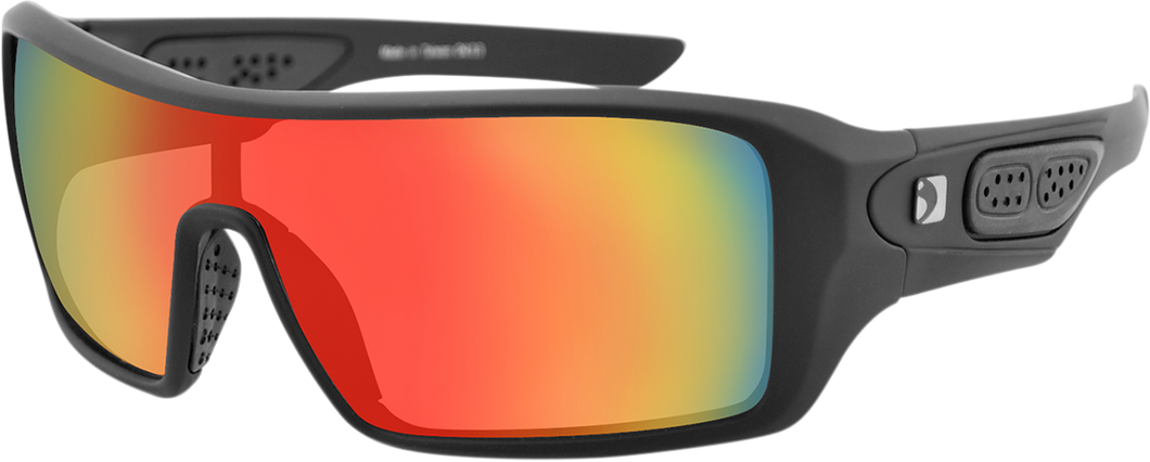 Paragon Sunglasses - Matte Black - Red - Lutzka's Garage